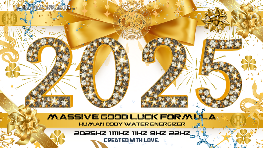 ★2025 Massive Good Luck Energy + Human Body Water Optimizer★  2025Hz + 1111Hz + 11Hz + 9Hz +22Hz | FULL DESCRIPTION