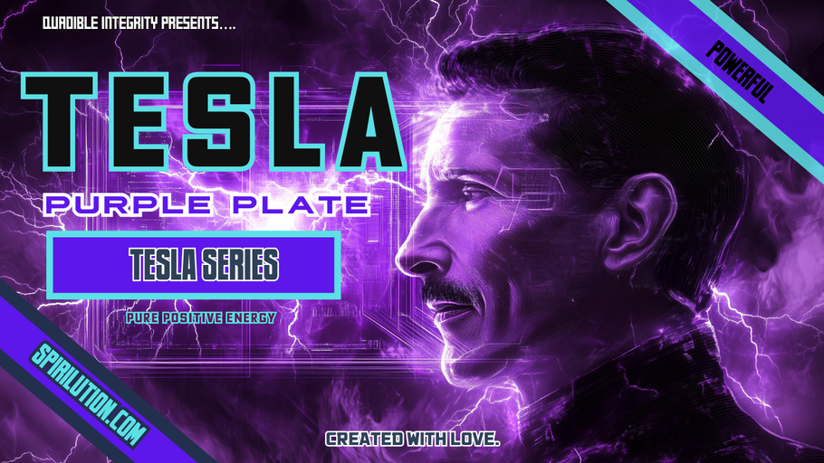 ★Tesla Purple Plate★ Universal Positive Energy Vibrations (Energetic Reset) ⭐ (FULL DESCRIPTION)